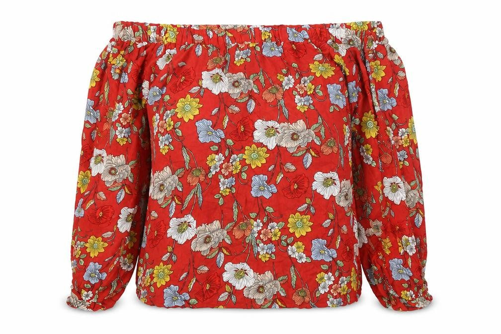 Womens UK Size 6 F&F Red Basic Blouse