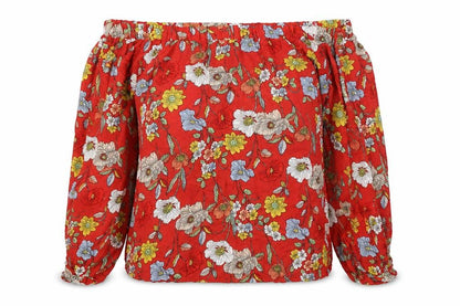 Womens UK Size 6 F&F Red Basic Blouse