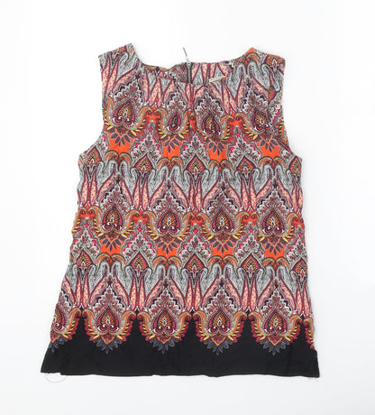 Womens UK Size 10 Billie & Blossom Multicoloured Basic Tank
