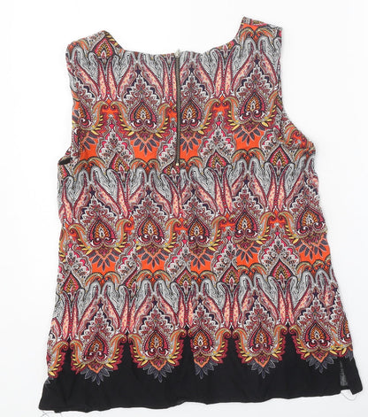 Womens UK Size 10 Billie & Blossom Multicoloured Basic Tank
