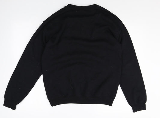 Gildan Womens Black Cotton Pullover Sweatshirt Size S Pullover