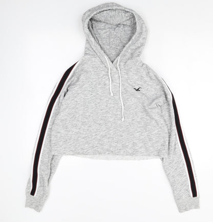 Hollister Womens Grey Cotton Pullover Hoodie Size S Pullover