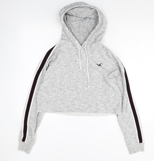 Hollister Womens Grey Cotton Pullover Hoodie Size S Pullover