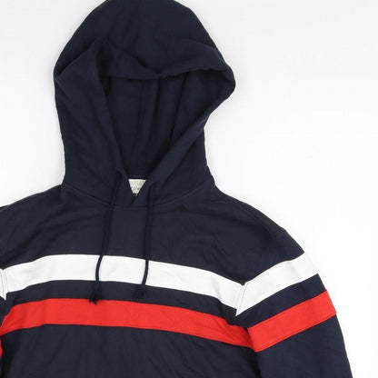 H&M Womens Multicoloured Colourblock 100% Cotton Full Zip Hoodie Size M Pullover