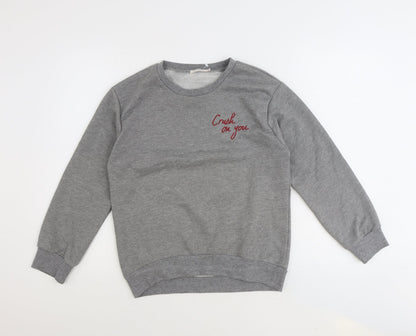 Kilibbi Womens Grey Polyester Pullover Sweatshirt Size S Pullover - Crush on You