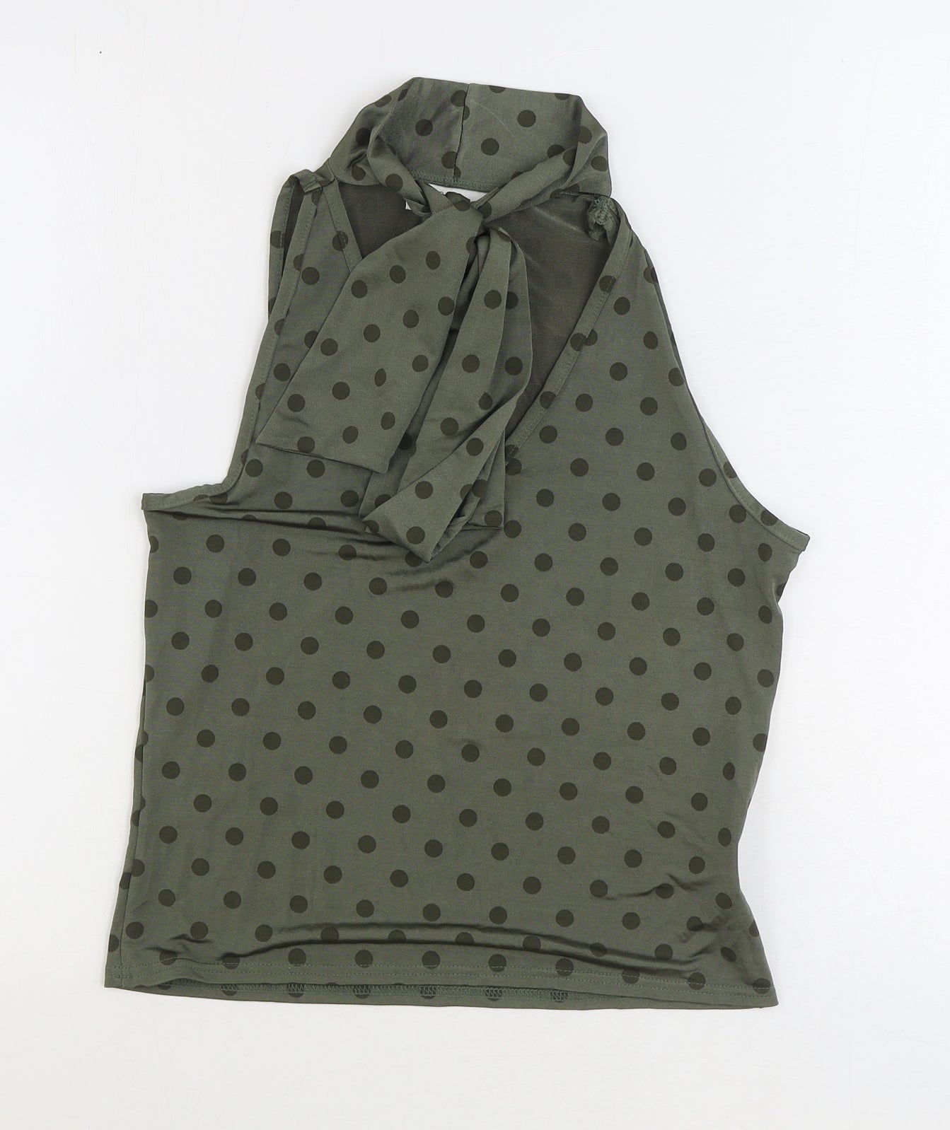 Womens UK Size 14 Classic Green Basic Tank