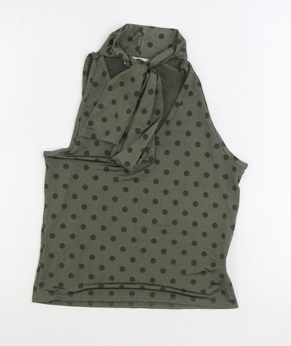Womens UK Size 14 Classic Green Basic Tank