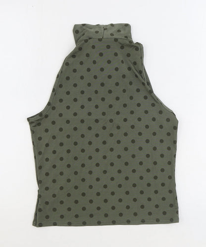 Womens UK Size 14 Classic Green Basic Tank