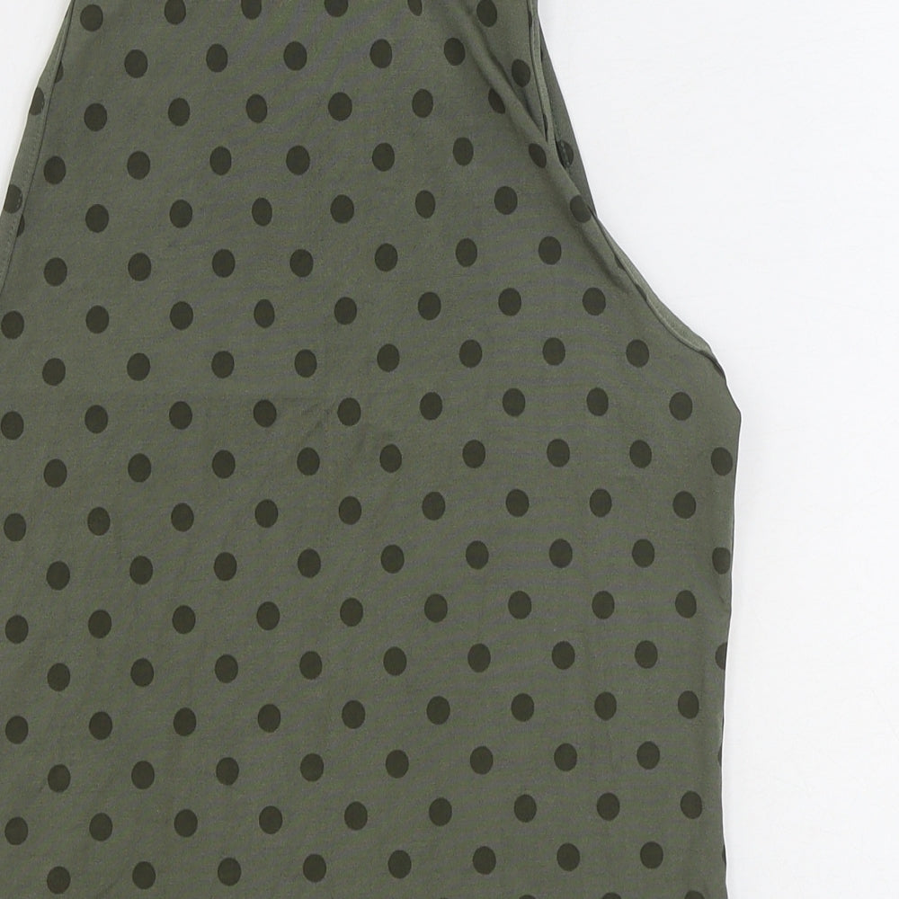 Womens UK Size 14 Classic Green Basic Tank