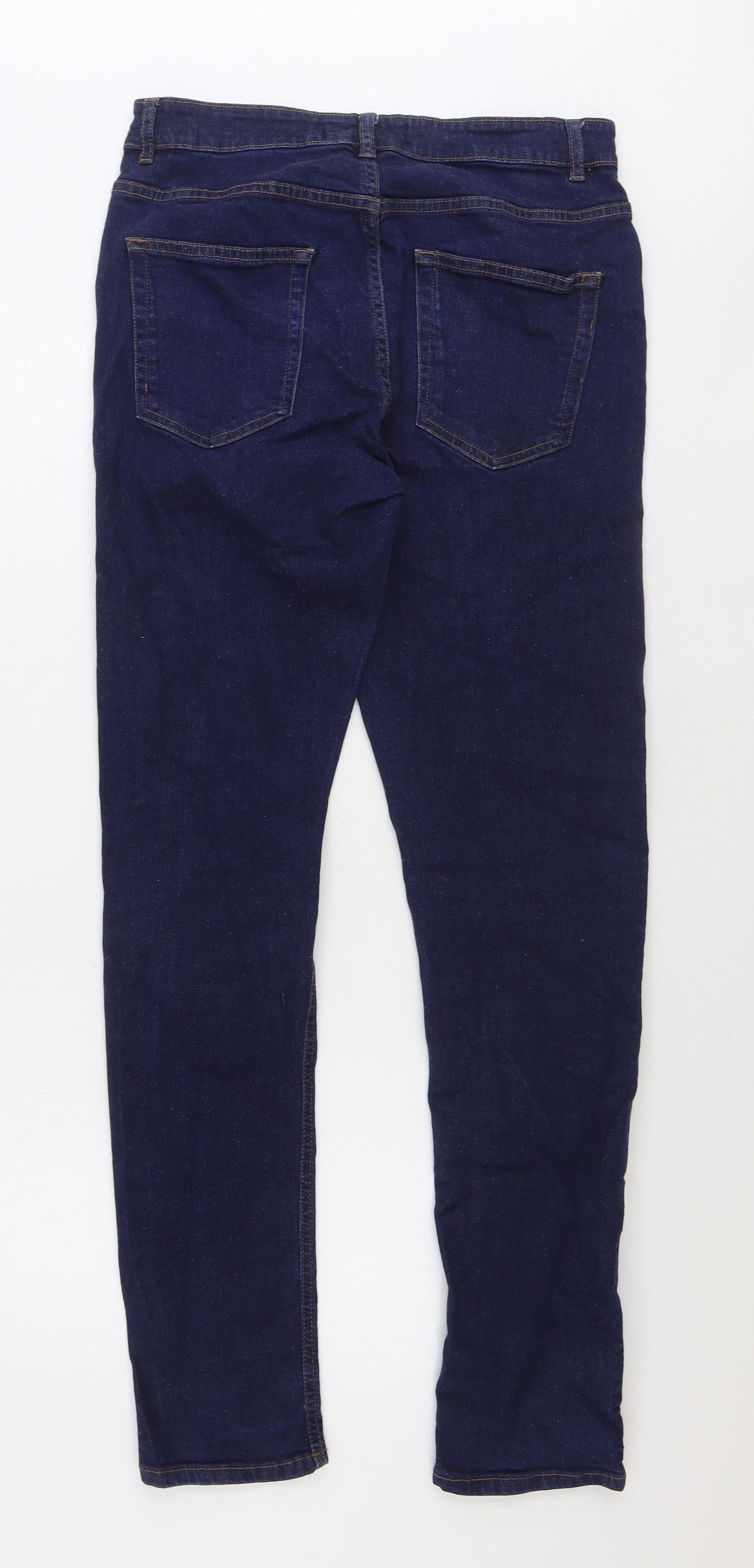 NEXT Womens Blue Cotton Skinny Jeans Size 32 in Regular Zip