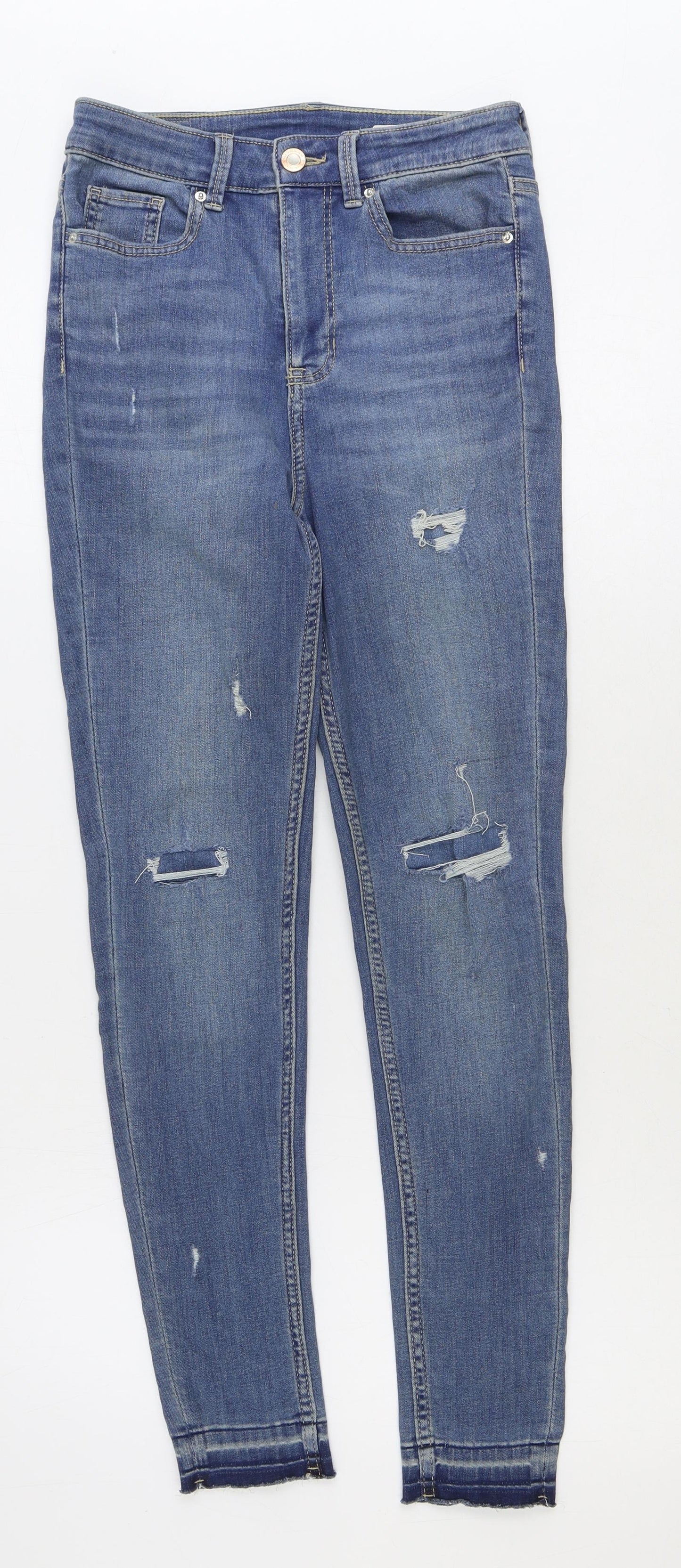 Womens UK Size 8 Marks and Spencer Regular Fit Skinny Blue Jeans