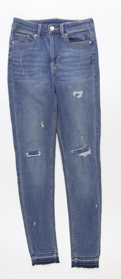 Womens UK Size 8 Marks and Spencer Regular Fit Skinny Blue Jeans