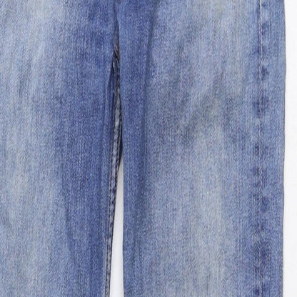 H&M Mens Blue Cotton Skinny Jeans Size 26 in Regular Zip