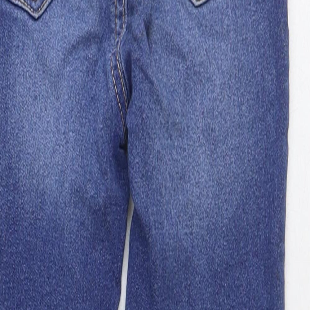 Gap Girls Blue Cotton Skinny Jeans Size 7 Years Regular Zip