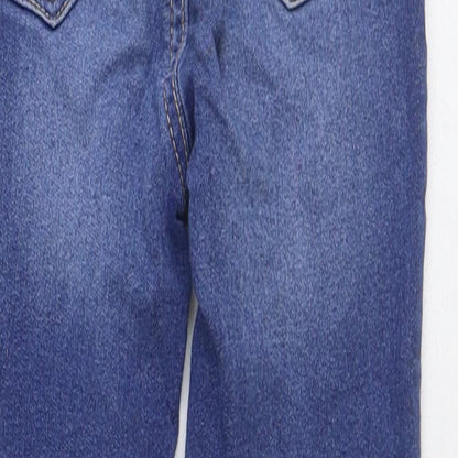 Gap Girls Blue Cotton Skinny Jeans Size 7 Years Regular Zip