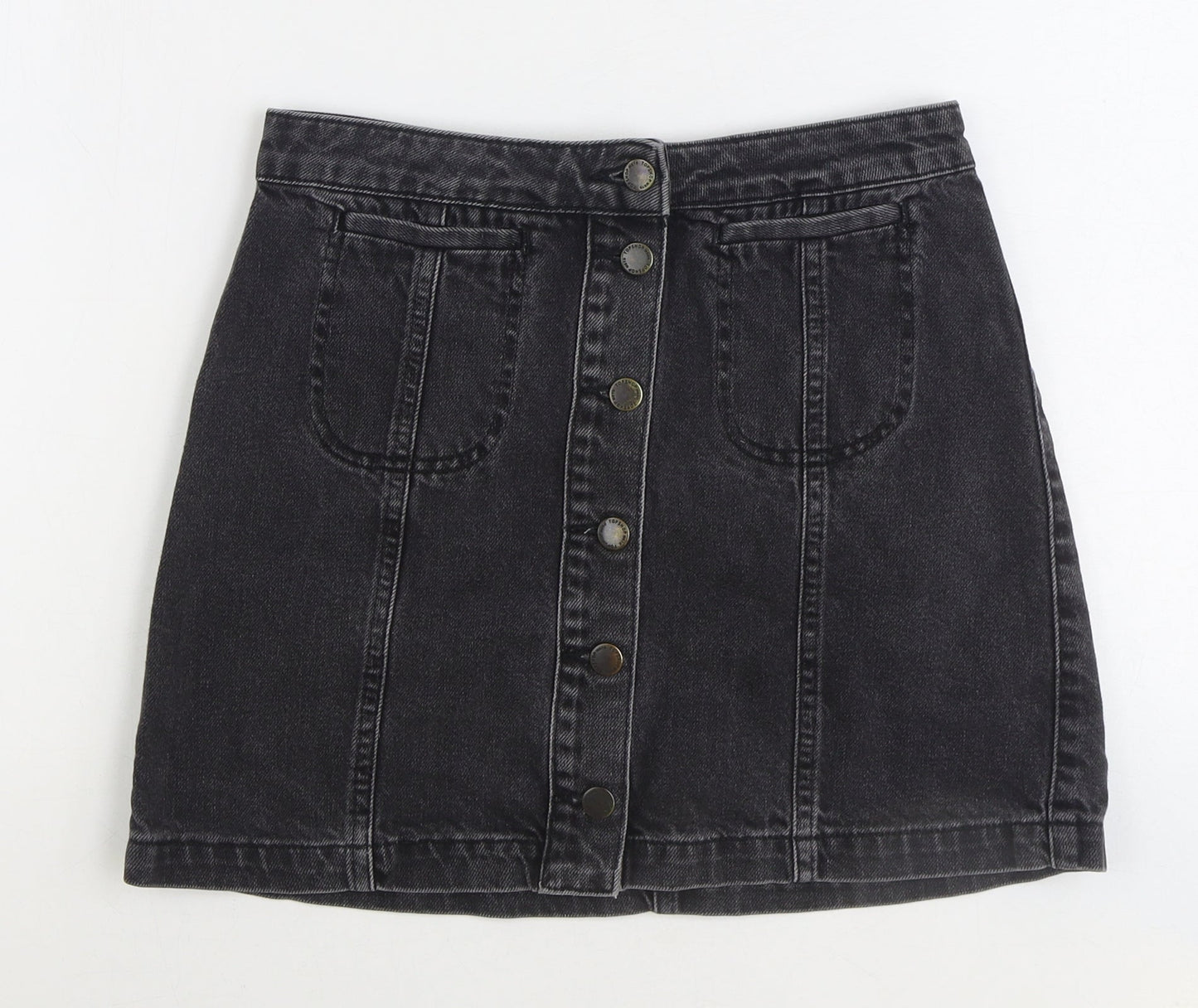 Womens UK Size 28 in Topshop Mini Denim Skirt