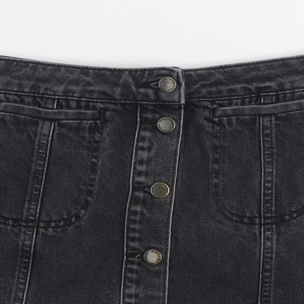 Womens UK Size 28 in Topshop Mini Denim Skirt