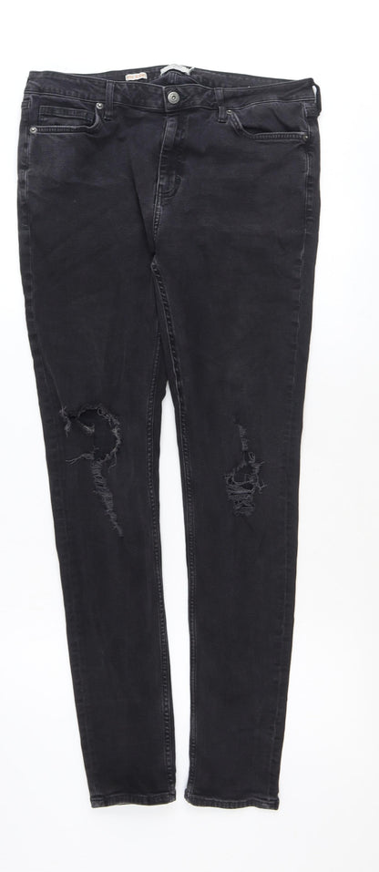 Womens UK Size 36 in Topman Extra-Slim Fit Skinny Black Jeans