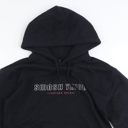 Mens UK Size M Gildan Black Pullover Hoodie