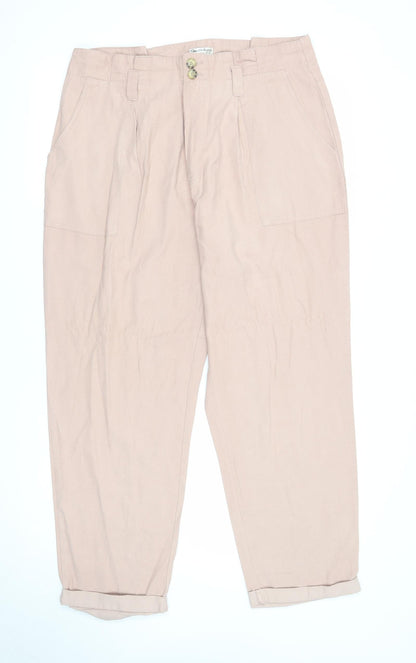 Womens UK Size 16 Miss Selfridge Regular Fit  Pink Trousers