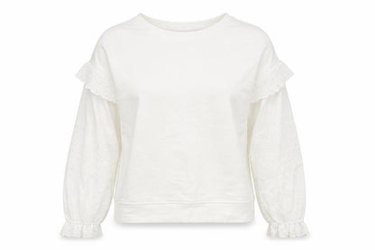 Womens UK Size S NEXT White Pullover Sweatshirt