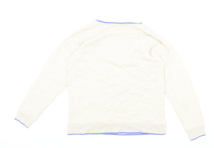 NEXT Womens Beige Cotton Pullover Sweatshirt Size M Pullover - Sunset