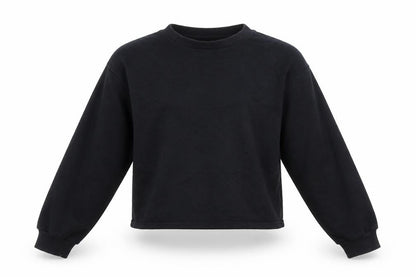 H&M Girls Black Cotton Pullover Sweatshirt Size 12-13 Years Pullover