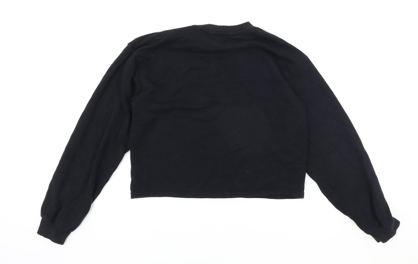 H&M Girls Black Cotton Pullover Sweatshirt Size 12-13 Years Pullover