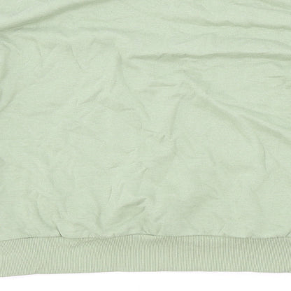 H&M Womens Green Cotton Pullover Sweatshirt Size XS Pullover