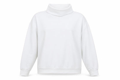 PRETTYLITTLETHING Womens White Cotton Pullover Sweatshirt Size 12 Pullover