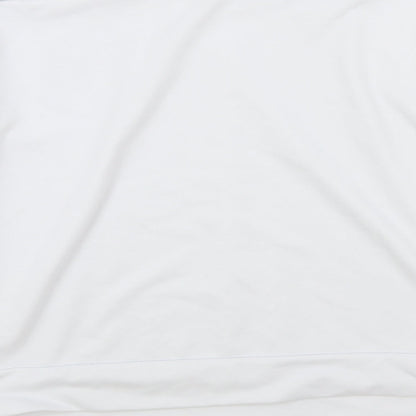 PRETTYLITTLETHING Womens White Cotton Pullover Sweatshirt Size 12 Pullover