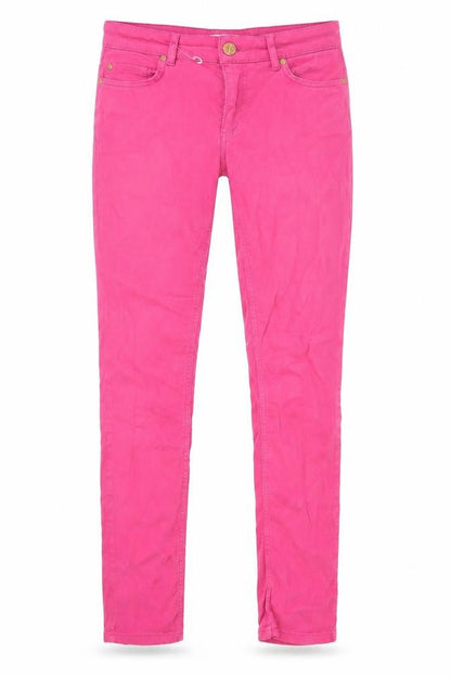 Linea Womens Pink Cotton Skinny Jeans Size 10 Regular Zip