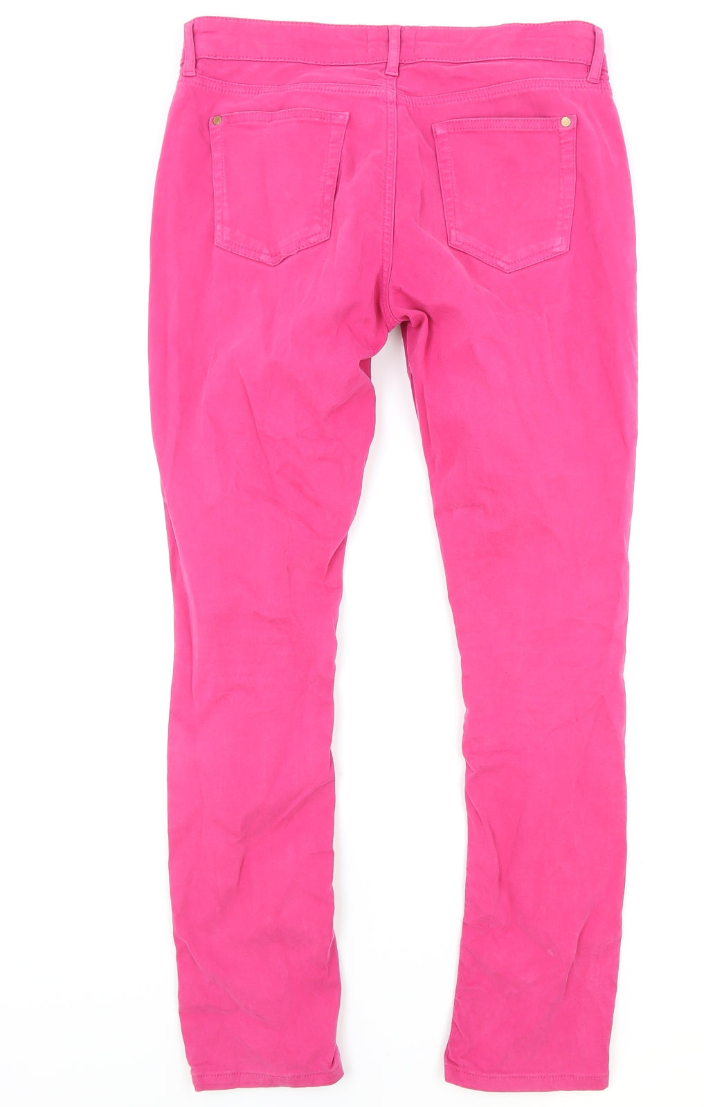 Linea Womens Pink Cotton Skinny Jeans Size 10 Regular Zip