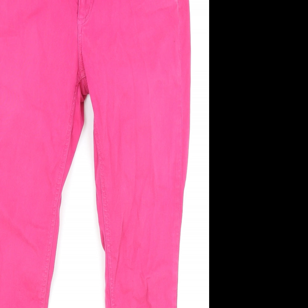 Linea Womens Pink Cotton Skinny Jeans Size 10 Regular Zip