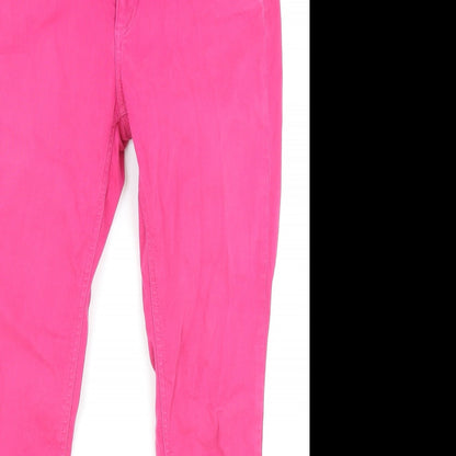 Linea Womens Pink Cotton Skinny Jeans Size 10 Regular Zip