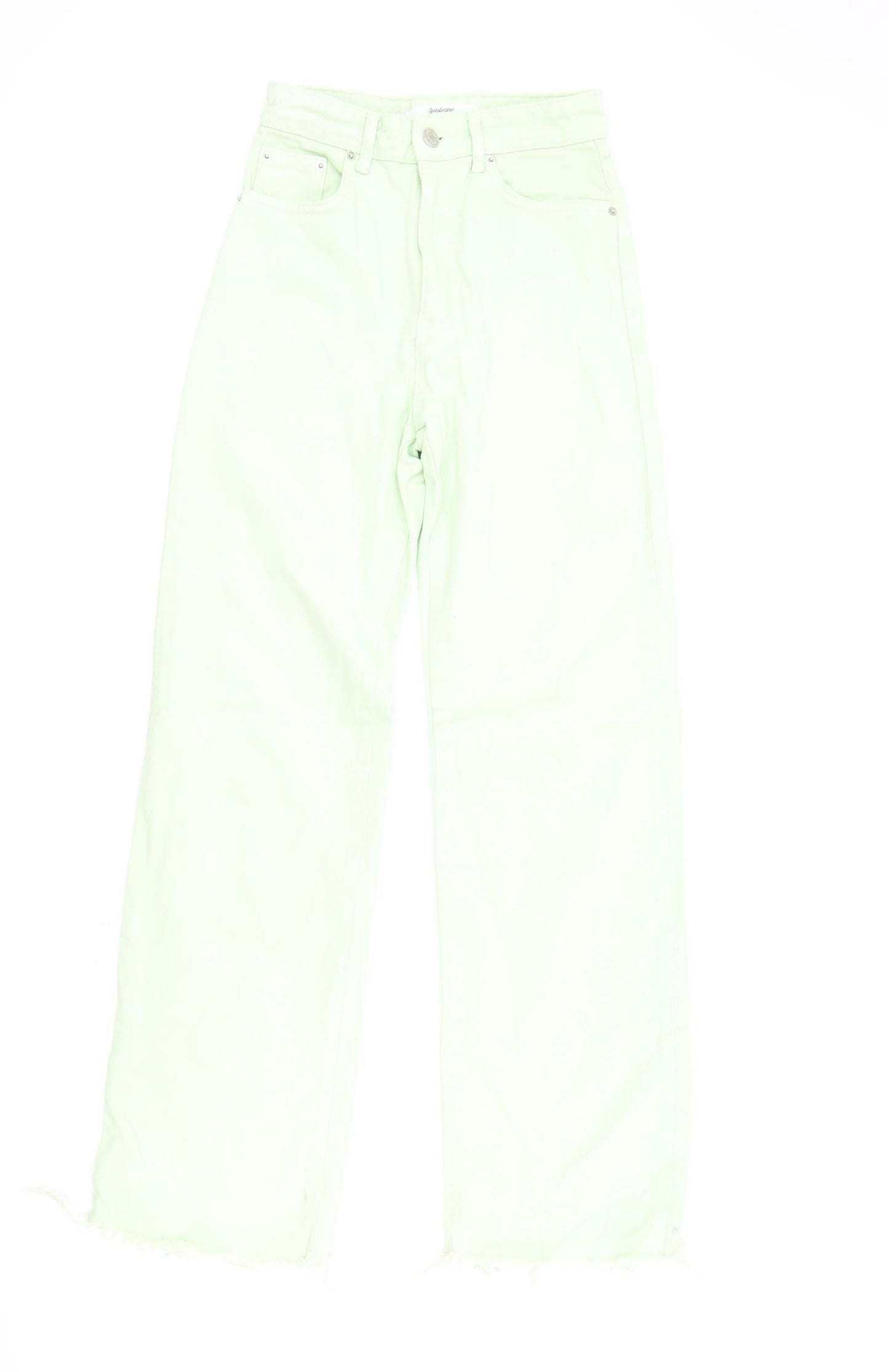 Womens UK Size 6 Stradivarius Regular Fit Straight Green Jeans
