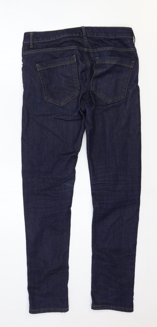 Denim & Co. Mens Blue Cotton Skinny Jeans Size 30 in Regular Zip
