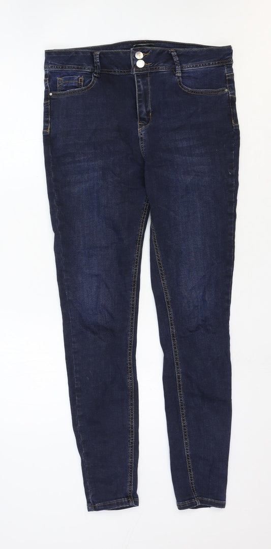 Very Womens Blue Cotton Skinny Jeans Size 36 in Regular Zip