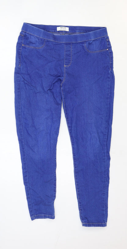 Dorothy Perkins Womens Blue Cotton Jegging Jeans Size 10 Regular