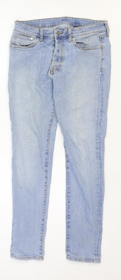 Mens UK Size 32 in Skinny & Denim Regular Fit Skinny Blue Jeans