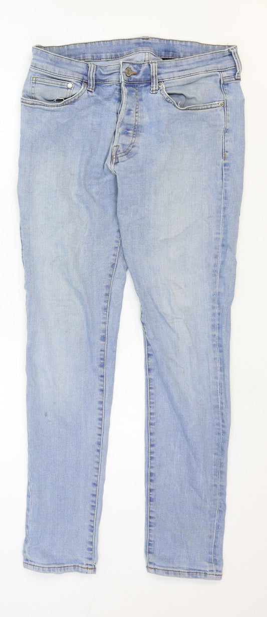Mens UK Size 32 in Skinny & Denim Regular Fit Skinny Blue Jeans