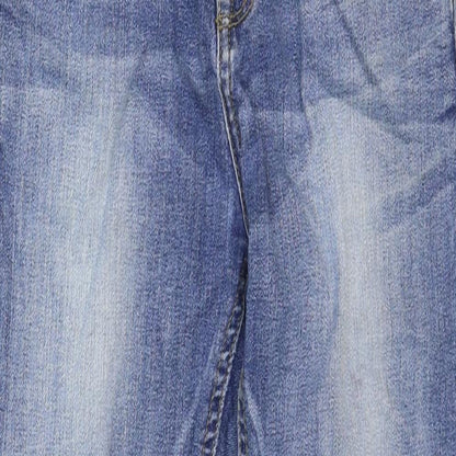 Yez Yez Womens Blue Cotton Skinny Jeans Size 8 Regular Zip