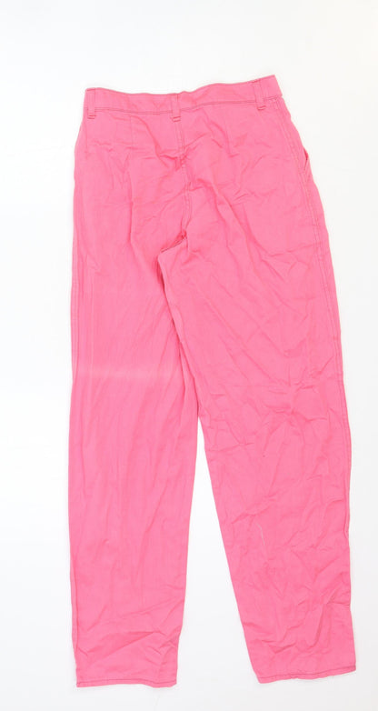 Tuckers Womens Pink Cotton Trousers Size 26 in Regular Zip