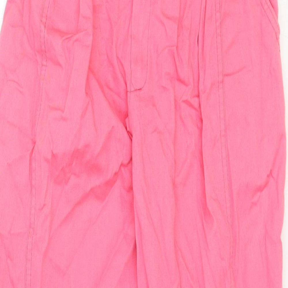 Tuckers Womens Pink Cotton Trousers Size 26 in Regular Zip