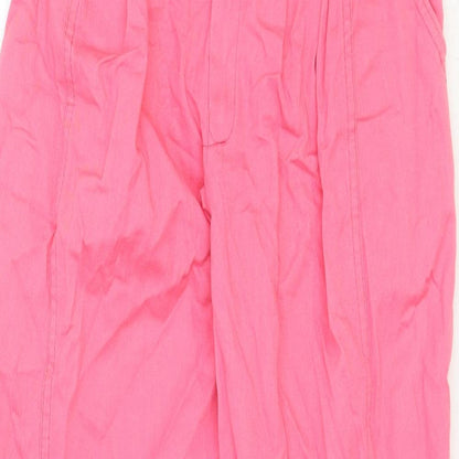 Tuckers Womens Pink Cotton Trousers Size 26 in Regular Zip