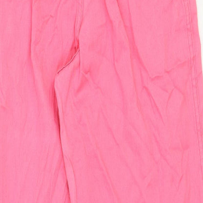 Tuckers Womens Pink Cotton Trousers Size 26 in Regular Zip