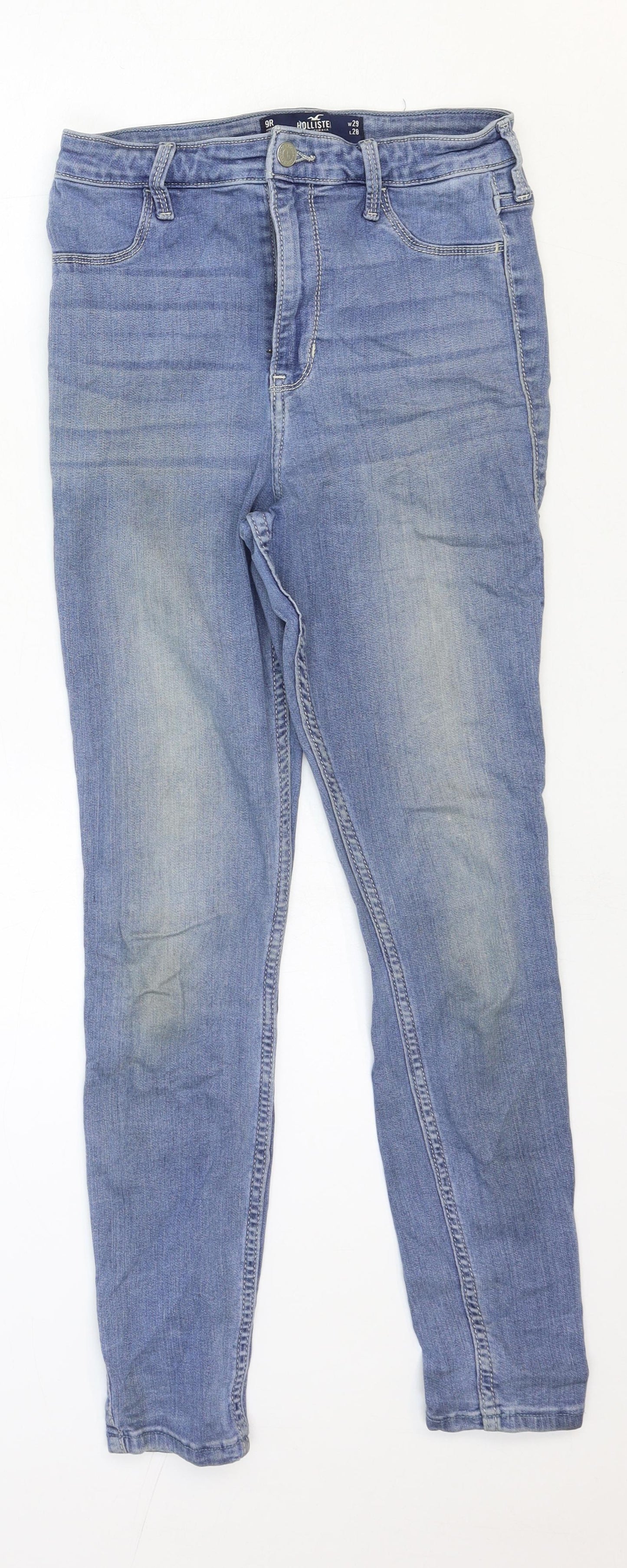 Hollister Womens Blue Cotton Skinny Jeans Size 29 in Regular Zip