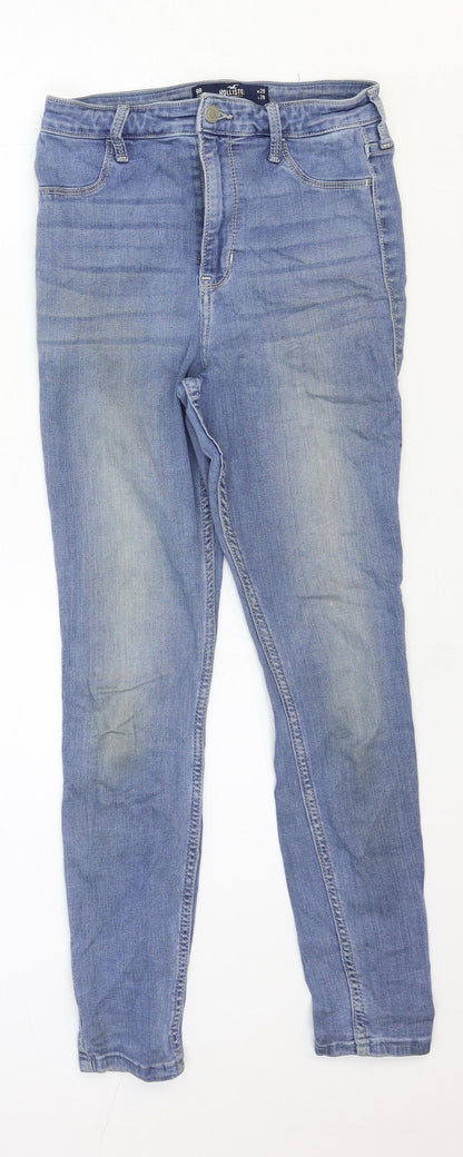 Hollister Womens Blue Cotton Skinny Jeans Size 29 in Regular Zip