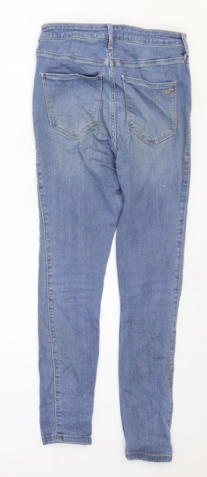Hollister Womens Blue Cotton Skinny Jeans Size 29 in Regular Zip