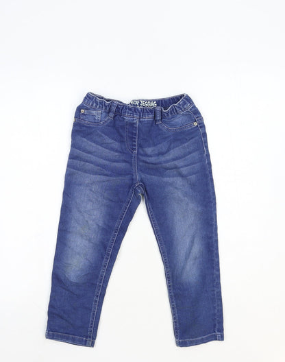 NEXT Girls Blue Cotton Skinny Jeans Size 9 Years Regular